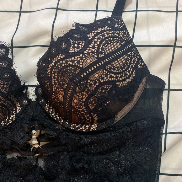 La Senza Lace Bustier/Bralette 🖤🤎 - Picture 3 of 6